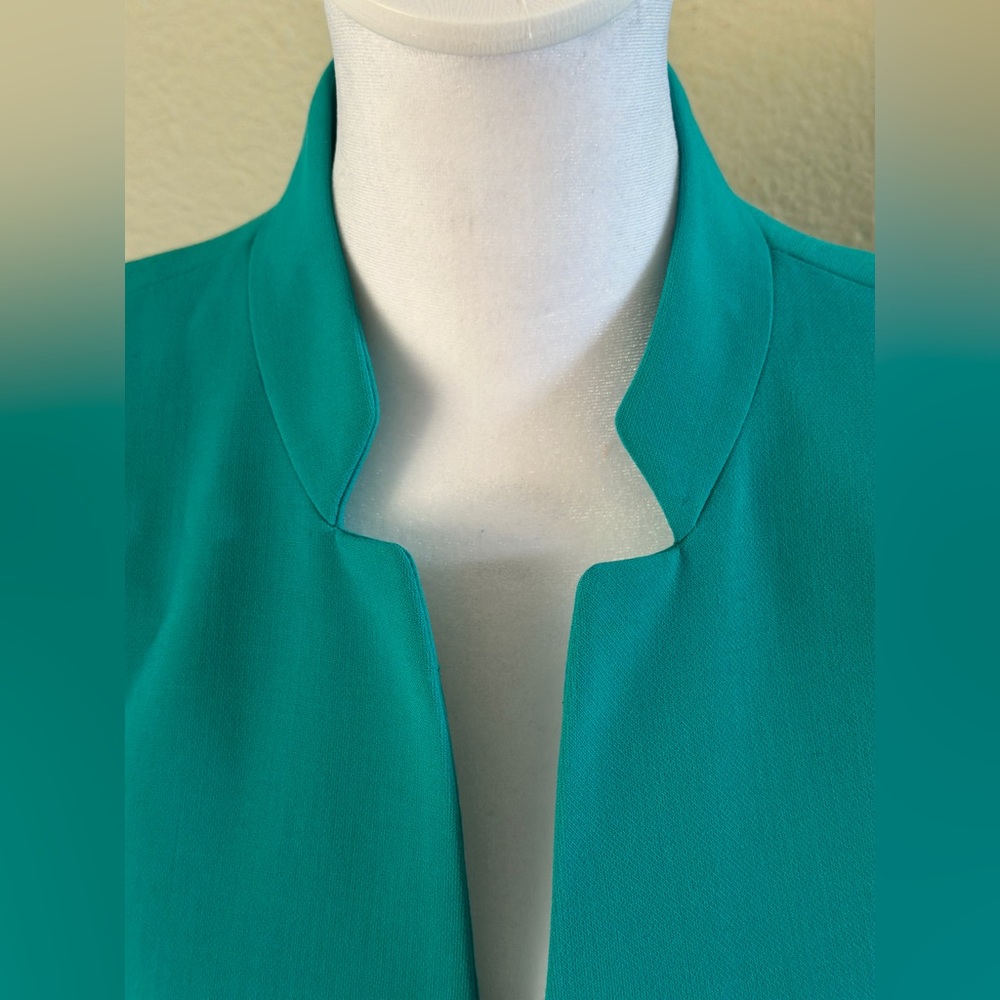 LOFT Teal Open Front Blazer - Picture 3 of 6